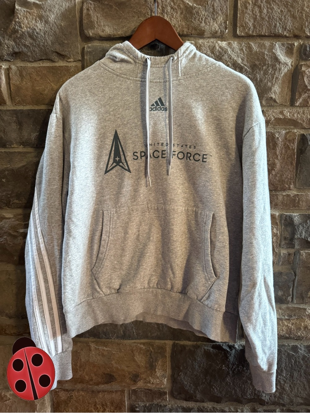 RARE - Adidas Men’s Gray United States Space Force Hoodie - L (runs small)